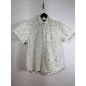 Michael Bastian‎ All Over Print Button Up SS Shirt Size Large